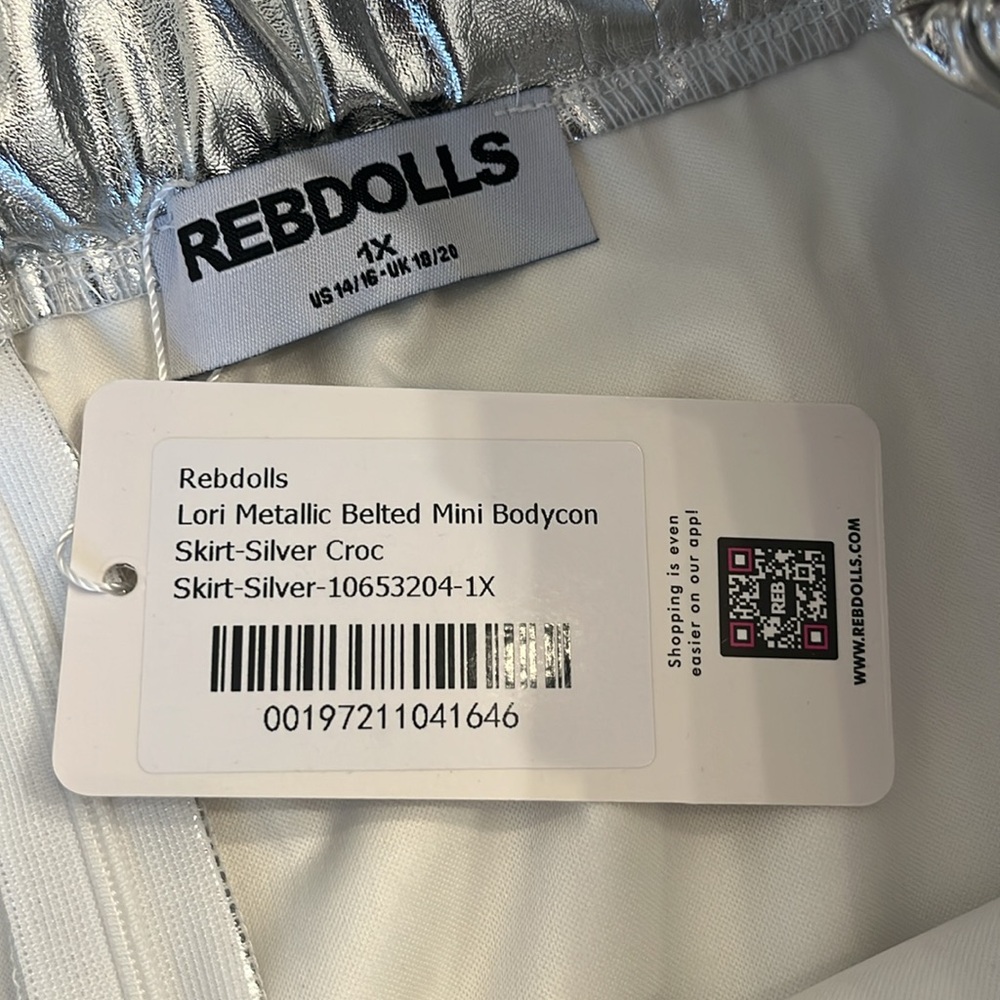 Rebdolls Metallic Mini Skirt - Picture 6 of 7